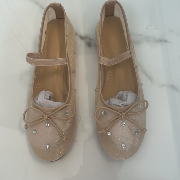NIB Crystal Mesh Ballet Flats Size 6 - Picture 3 of 8